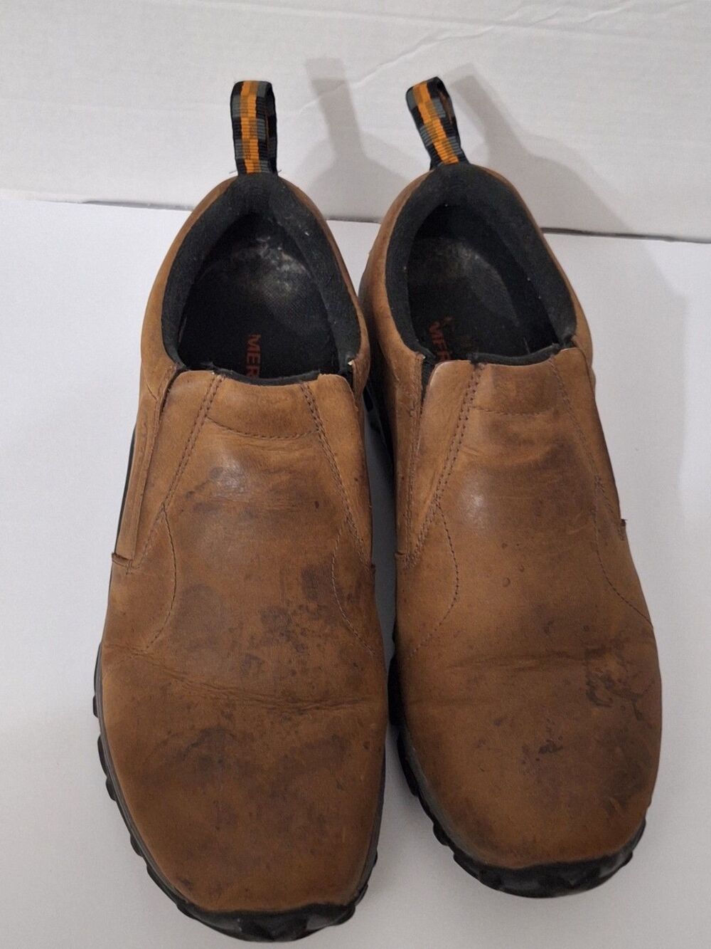 Merrell Brown Jungle Moc Slip-On Shoes Nubuck Leather Comfort Men’s Size 13 - Picture 7 of 16